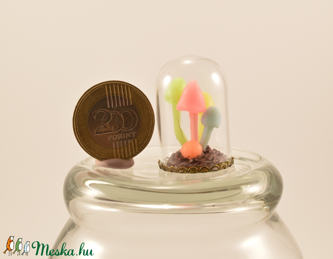 Miniatűr varázsgombák üveg alatt -  - Meska.hu