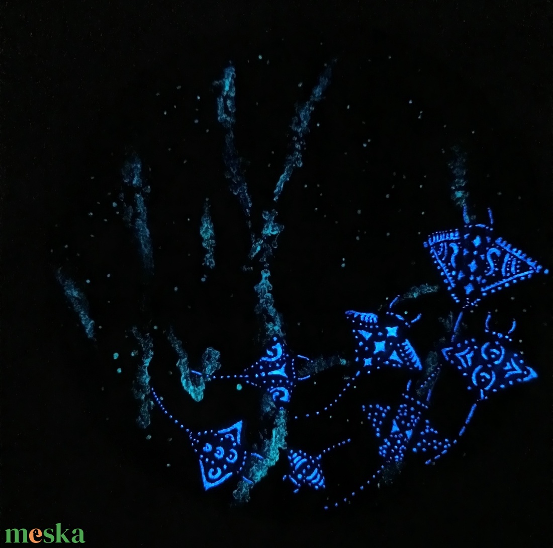 Égi raj - mixed media festmény - művészet - festmény - festmény vegyes technika - Meska.hu