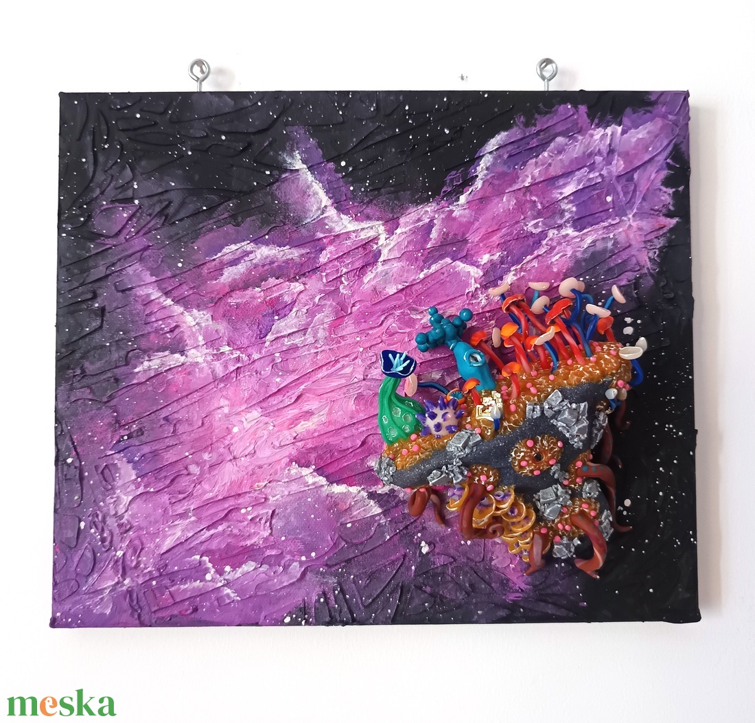 Nebulagombák - Mixed media festmény - művészet - festmény - festmény vegyes technika - Meska.hu