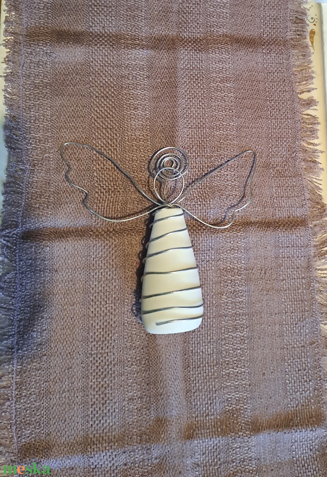 Angyal (22 cm) - karácsony - adventi díszek - adventi asztaldísz - Meska.hu