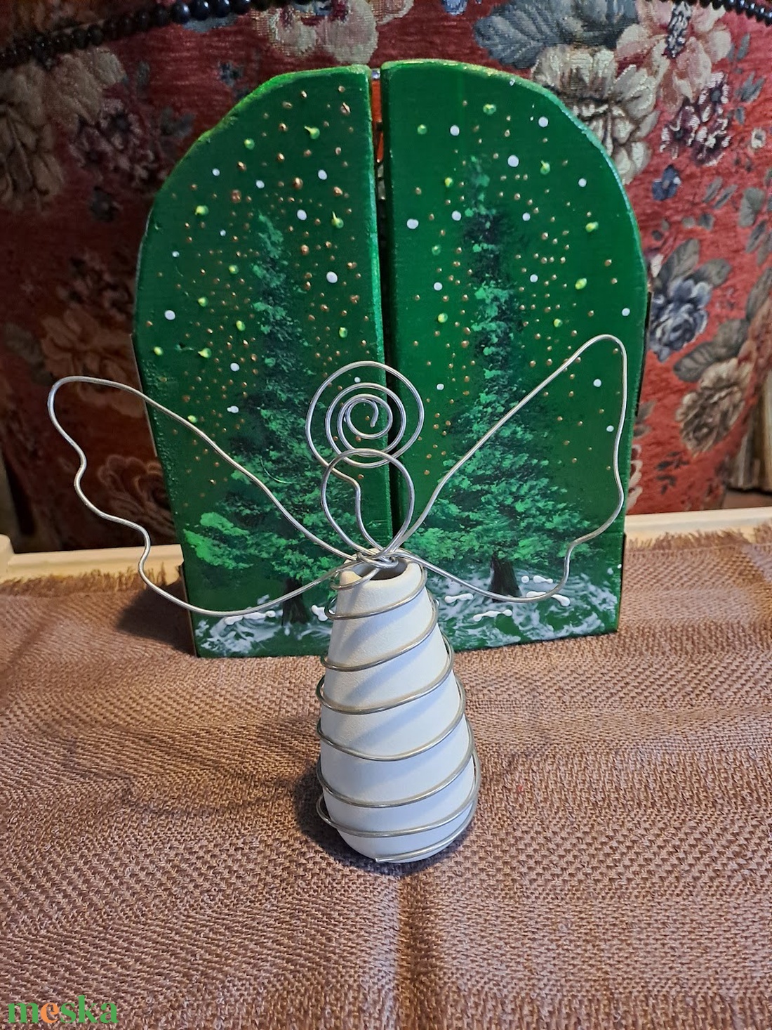 Angyal (22 cm) - karácsony - adventi díszek - adventi asztaldísz - Meska.hu