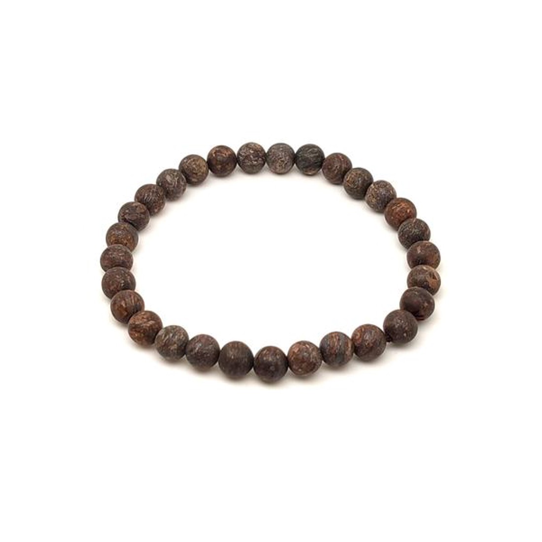 Bronzit matt ásvány karkötő golyós 6mm - ékszer - karkötő - ásványkarkötő - Meska.hu