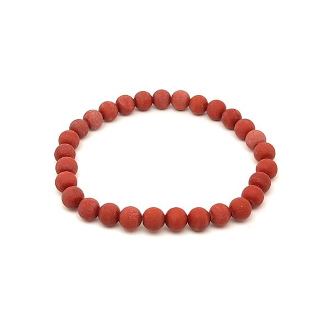 Jáspis vörös matt golyó karkötő 67 mm - ékszer - karkötő - ásványkarkötő - Meska.hu