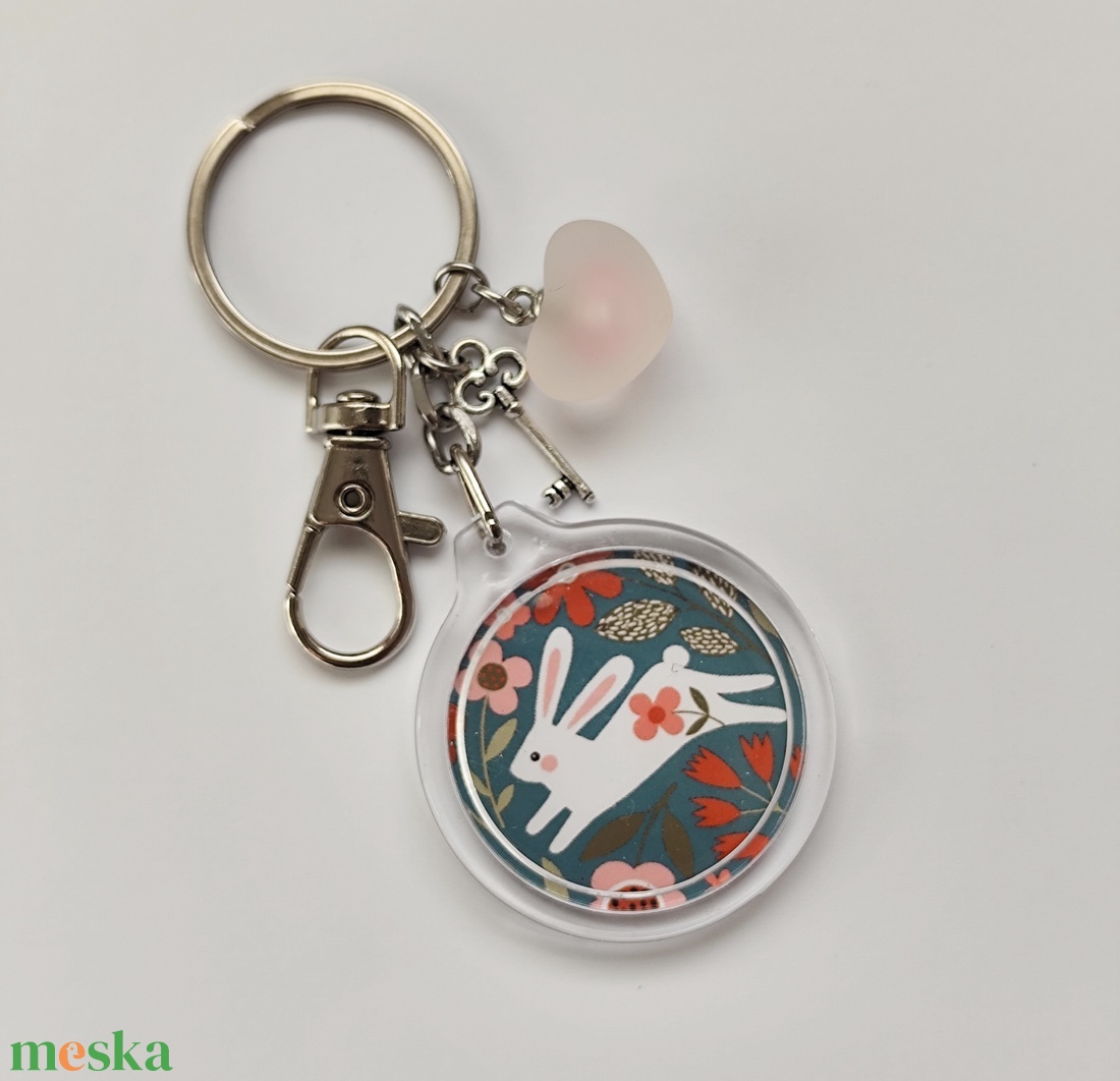 Nyuszis kulcstartó - táska & tok - kulcstartó & táskadísz - kulcstartó - Meska.hu