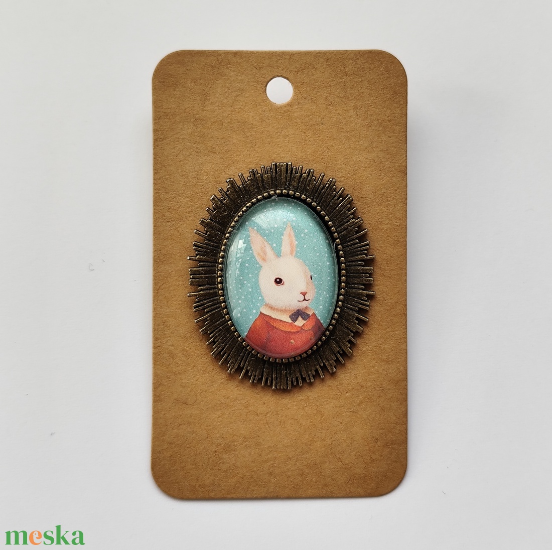 Nyuszis bross - ékszer - kitűző és bross - Meska.hu