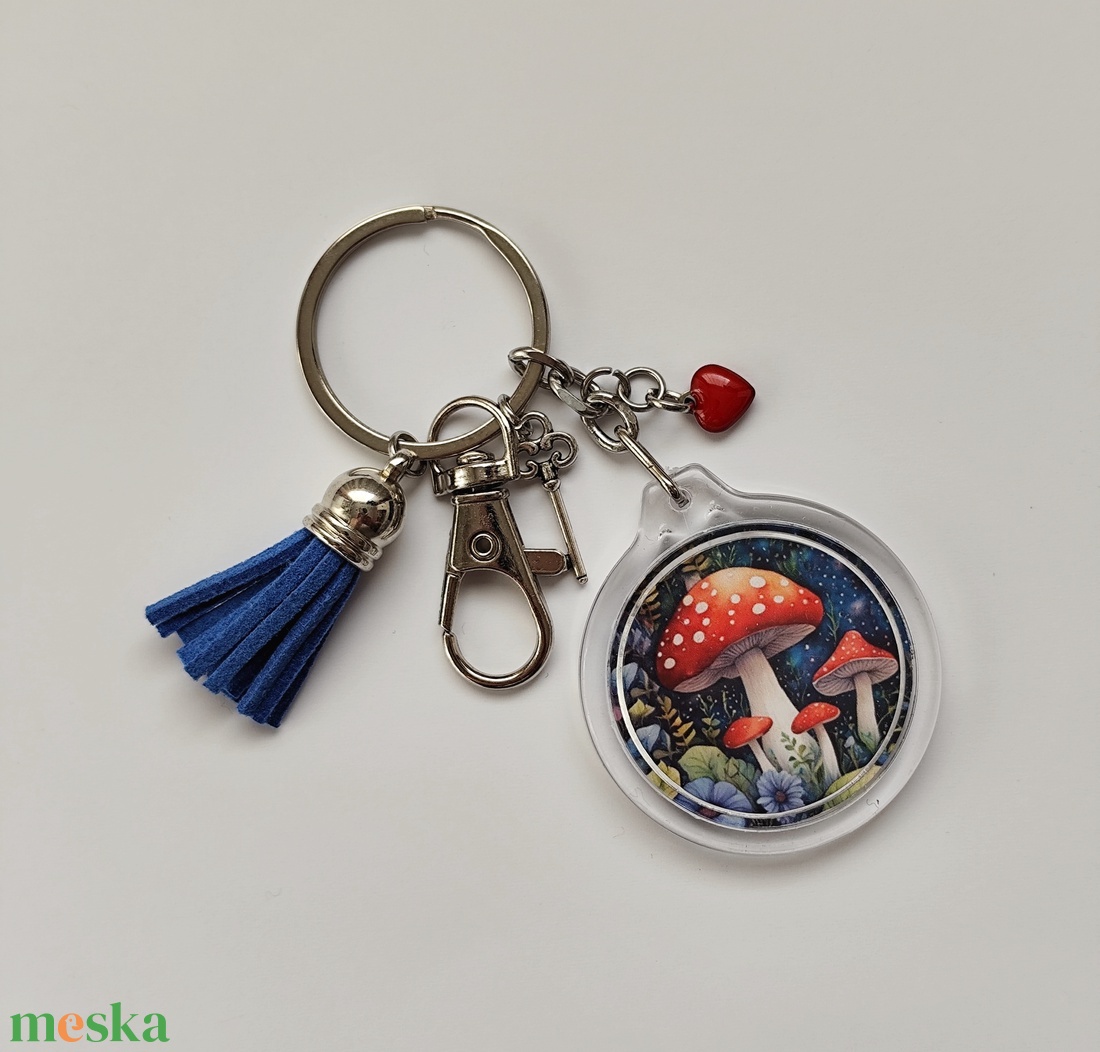 Gombás kulcstartó - táska & tok - kulcstartó & táskadísz - kulcstartó - Meska.hu