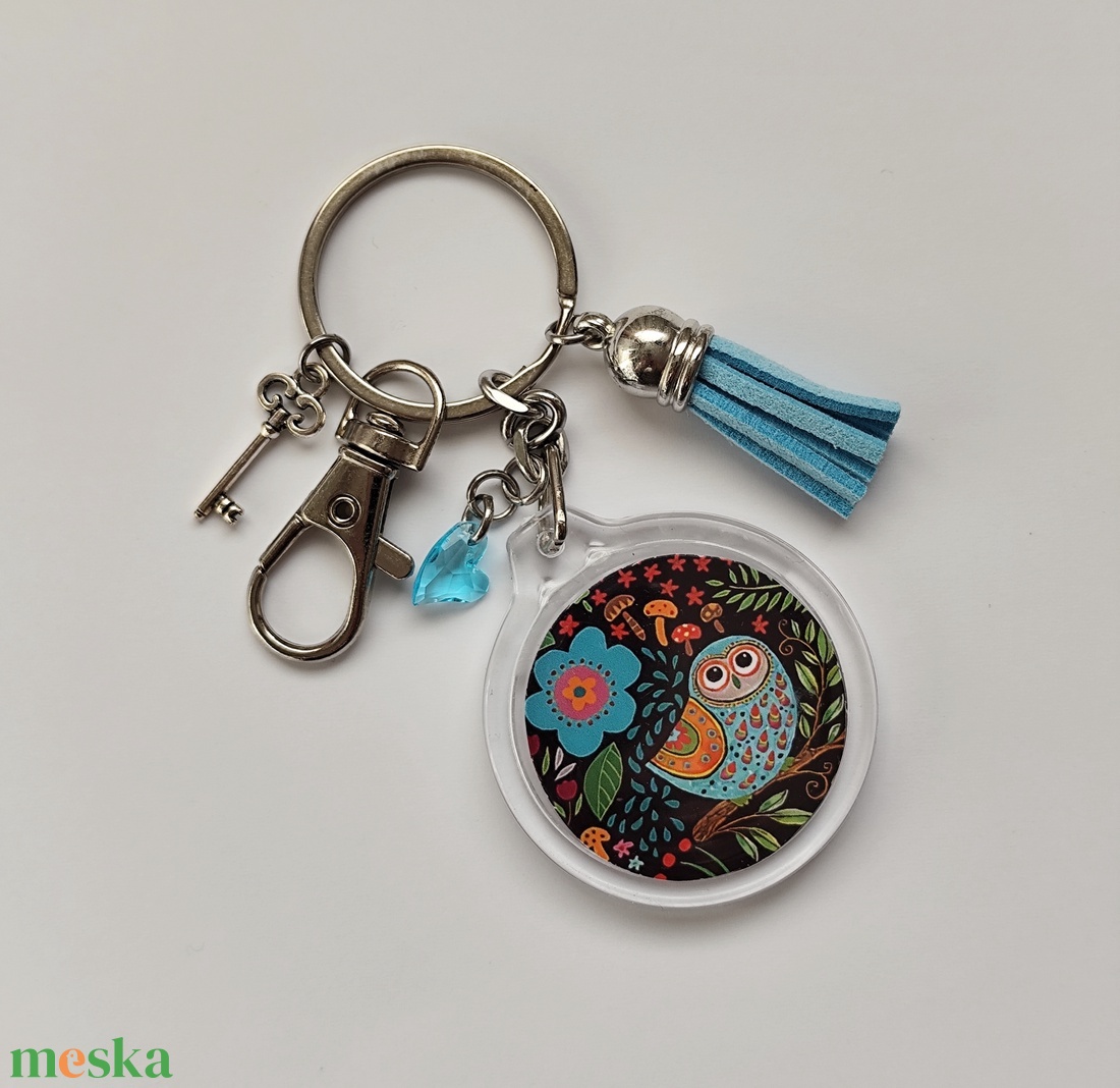 Baglyos kulcstartó - táska & tok - kulcstartó & táskadísz - kulcstartó - Meska.hu