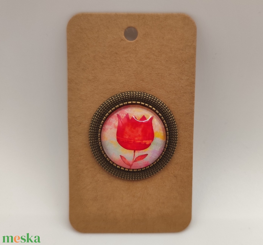 Tulipános bross - ékszer - kitűző és bross - Meska.hu
