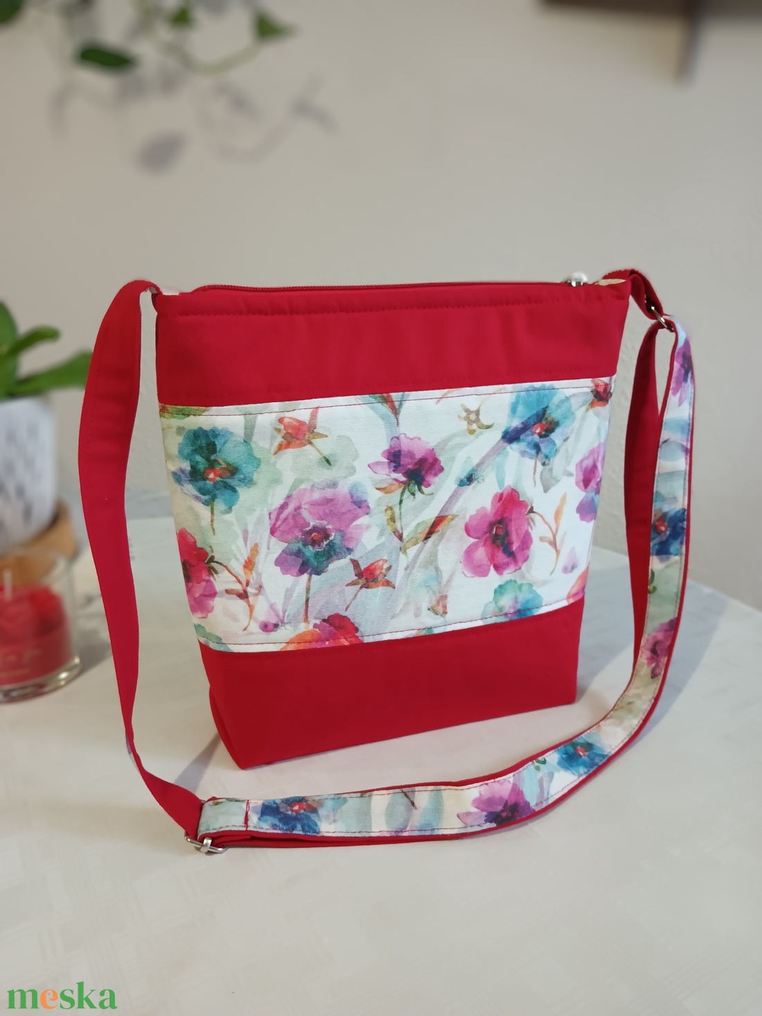 Beautiful vászon crossbody  - táska & tok - kézitáska & válltáska - vállon átvethető táska - Meska.hu