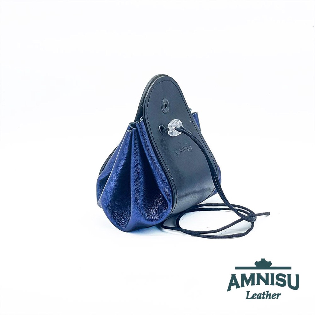 Fekete - metál sötétkék bőr 2in1 szütyő és kockatálca M8031-6012 - játék & sport - szerepjáték - Meska.hu