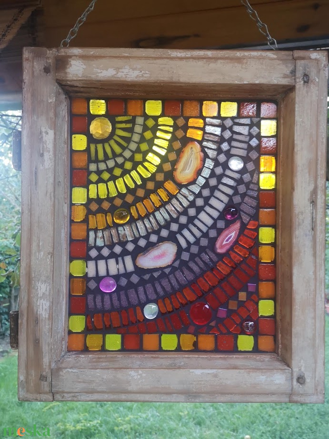 Achát fényfogó ablakkép - otthon & életmód - dekoráció - fali és függő dekoráció - függődísz - Meska.hu