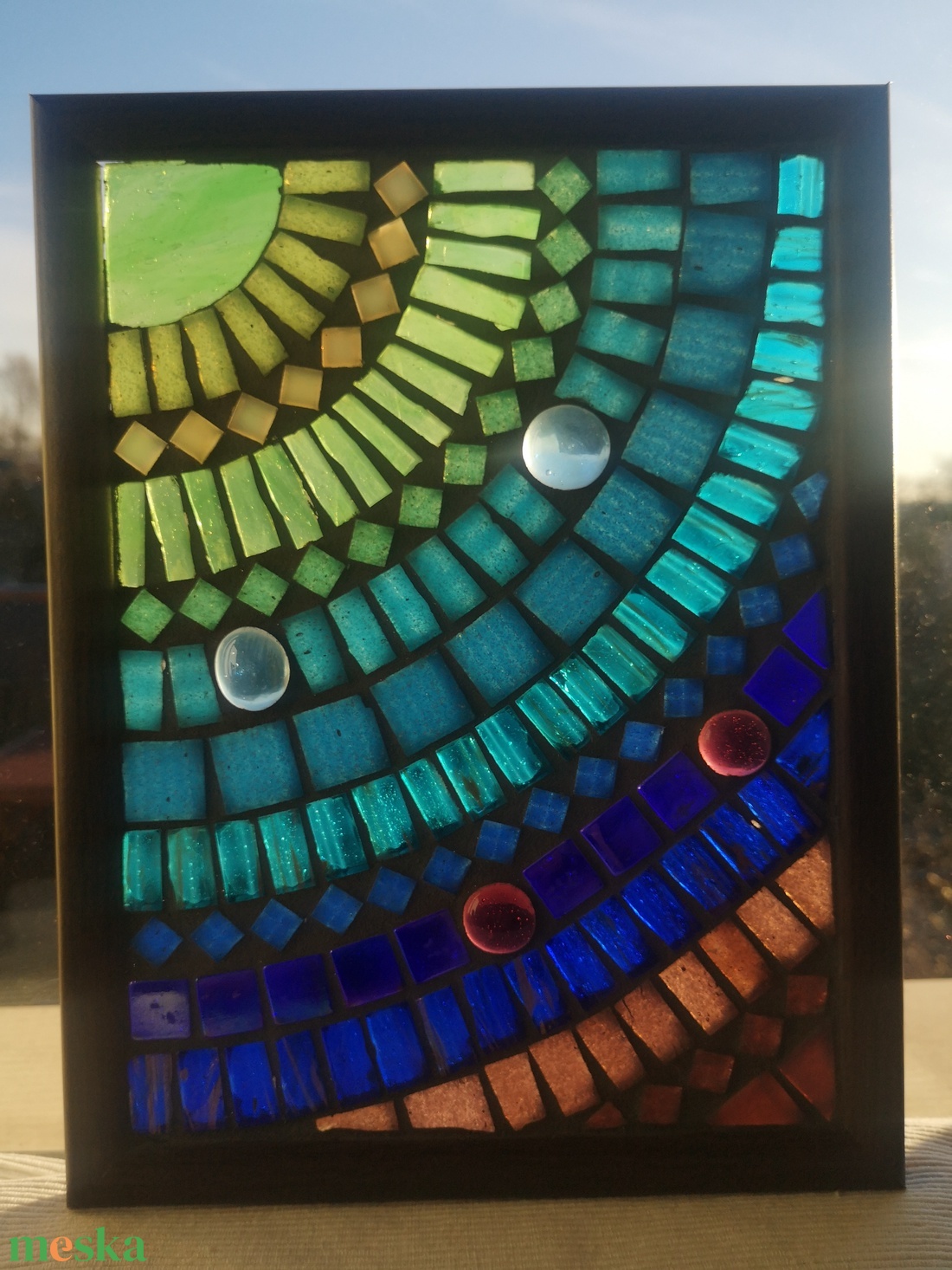 Színterápiás fényfogó ablakkép - otthon & életmód - dekoráció - kép & falikép - üvegkép - Meska.hu