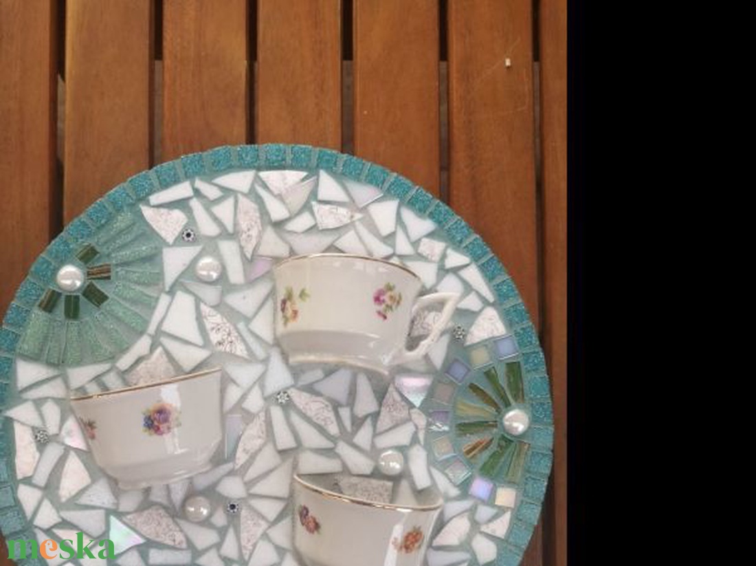 Csészényi hangulat-mozaik kép - otthon & életmód - dekoráció - kép & falikép - mozaik kép - Meska.hu