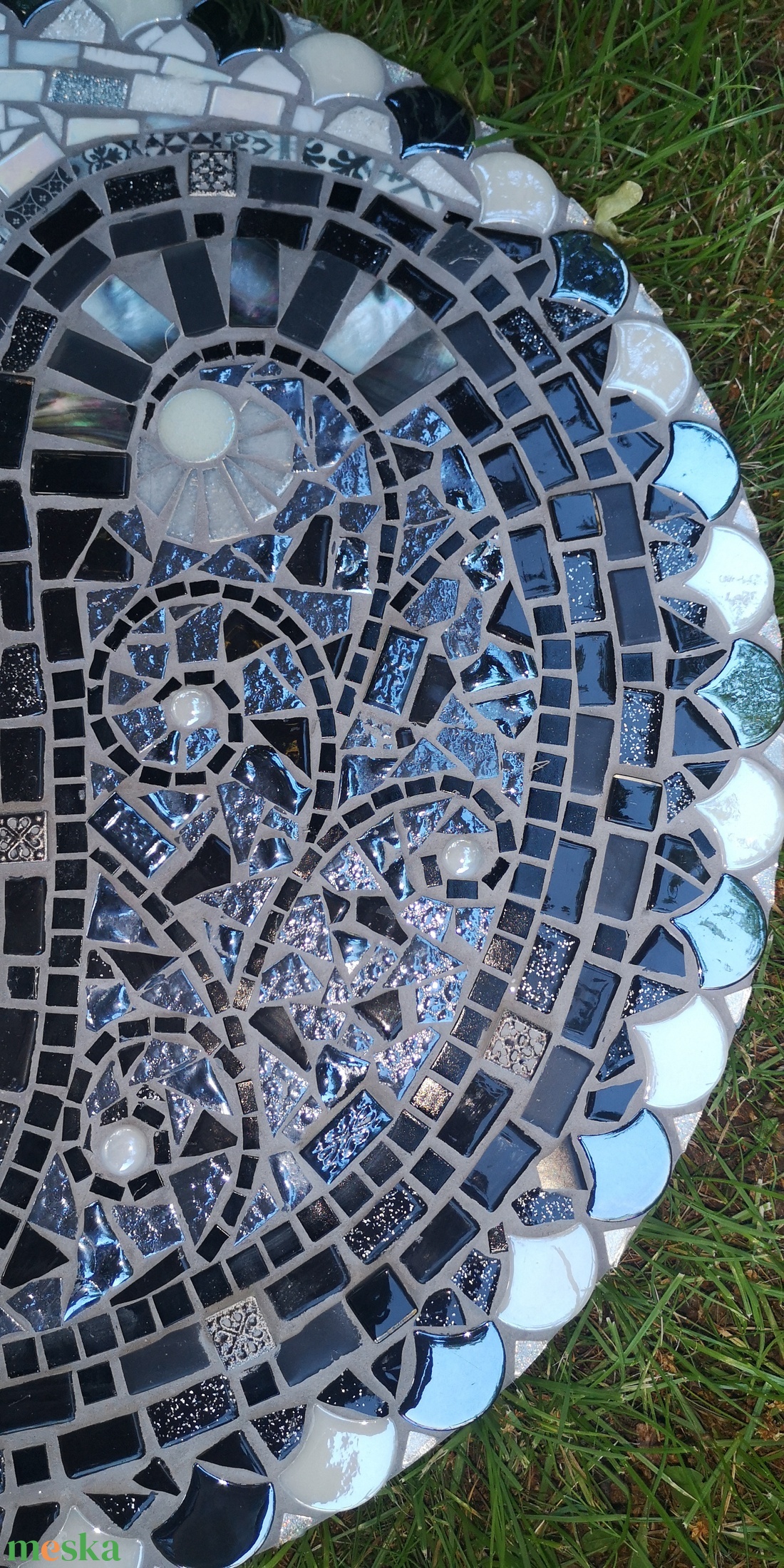 Jin-yang üvegmozaik kép - otthon & életmód - dekoráció - kép & falikép - mozaik kép - Meska.hu