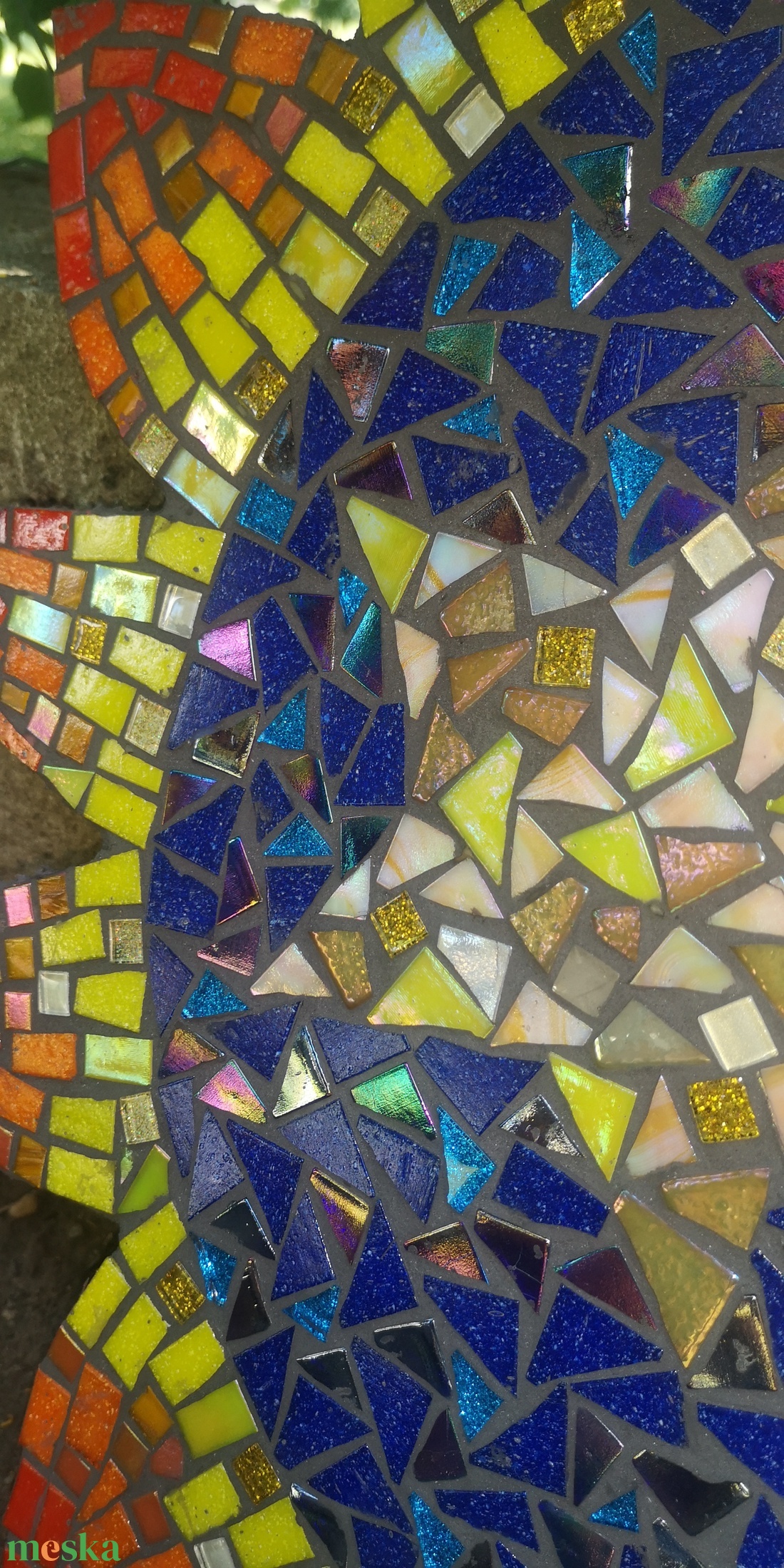 Nap, hold, csillag-üvegmozaik kép - otthon & életmód - dekoráció - kép & falikép - mozaik kép - Meska.hu