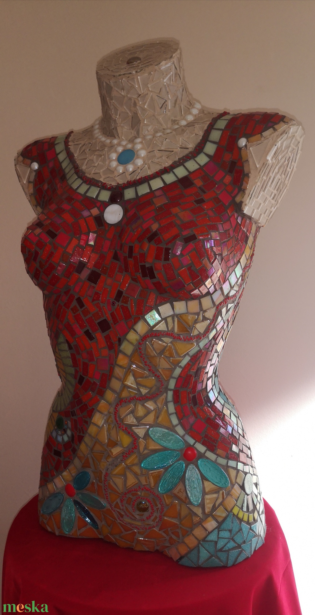 A Táncosnő-mozaik torzó - otthon & életmód - dekoráció - dísztárgy - Meska.hu