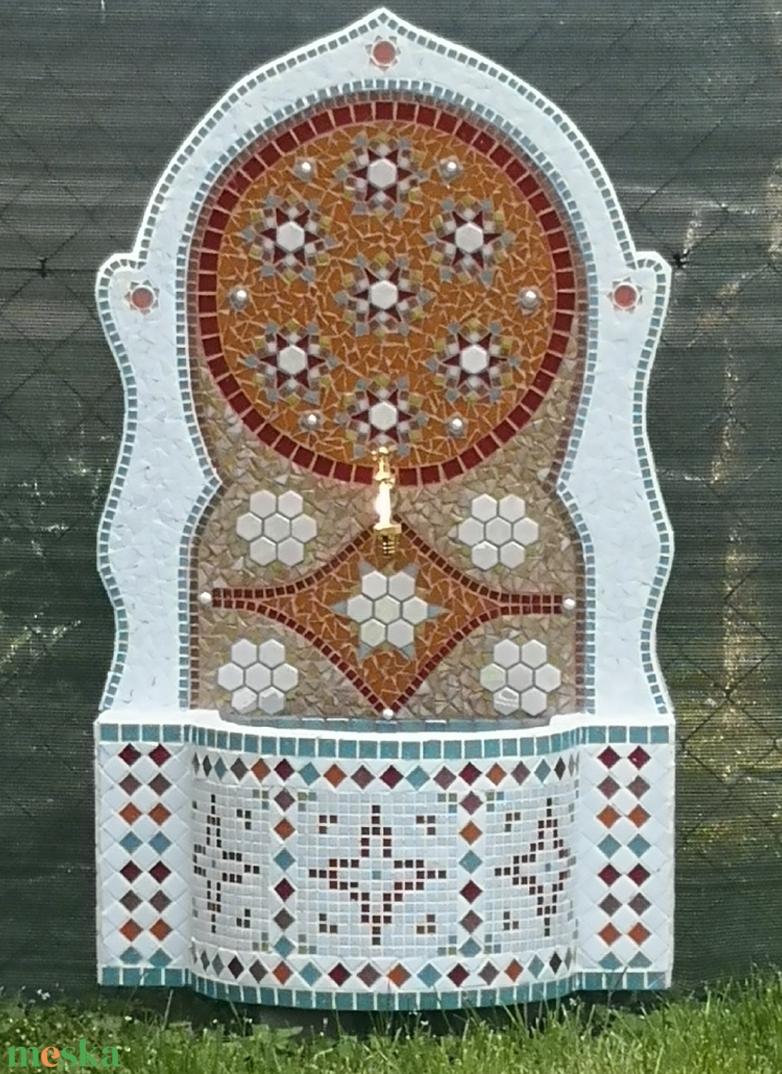 Casablanca kerti mozaik kút - otthon & életmód - ház & kert - kerti dísz - Meska.hu