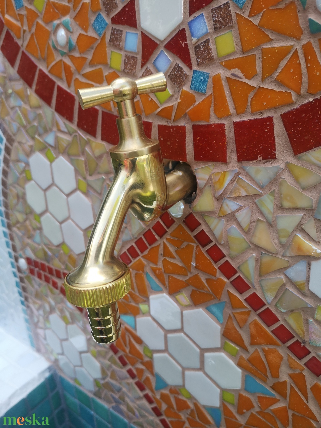 Casablanca kerti mozaik kút - otthon & életmód - ház & kert - kerti dísz - Meska.hu