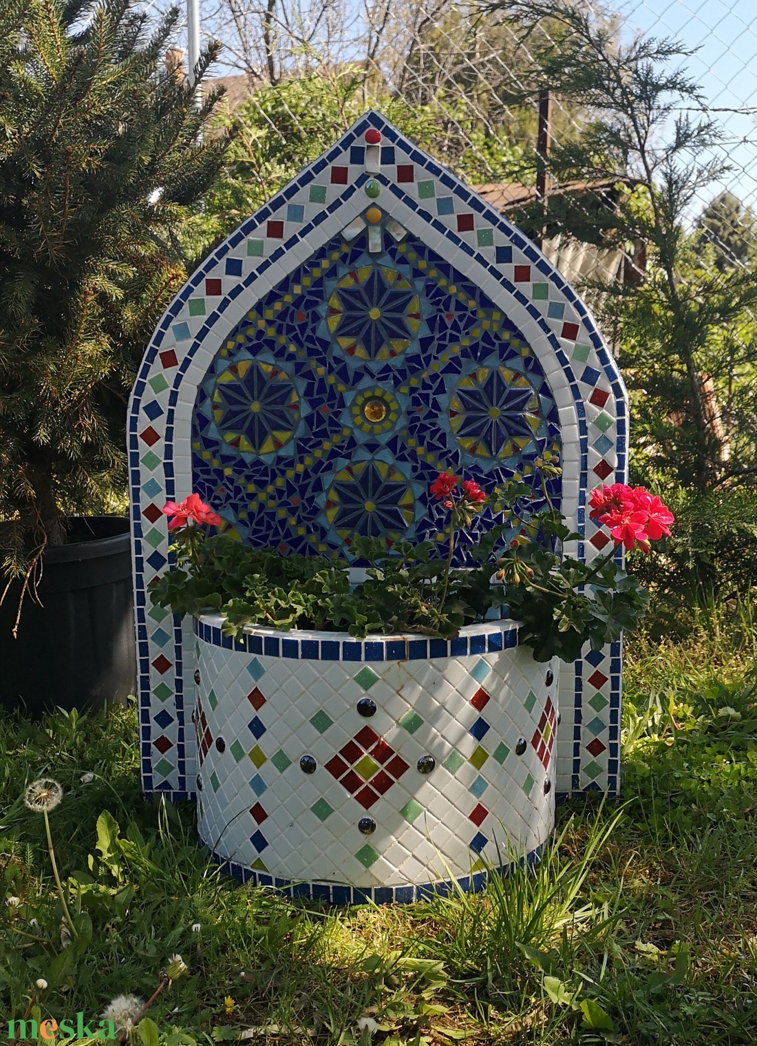 Marrakesh kerti mozaik kút - otthon & életmód - ház & kert - kerti dísz - Meska.hu