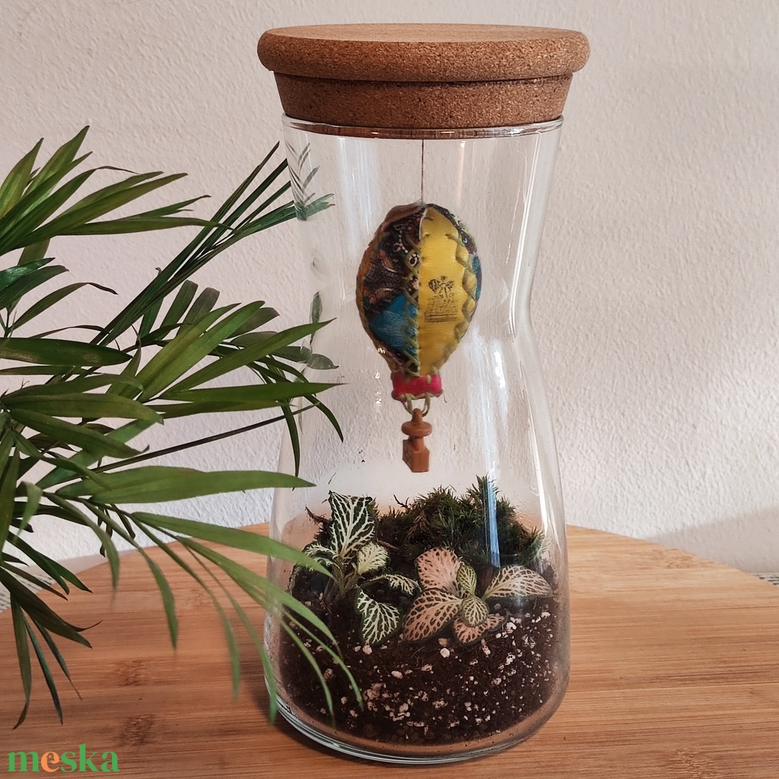 Florárium hőlegballonnal - otthon & életmód - dekoráció - asztal és polc dekoráció - florárium, terrárium - Meska.hu