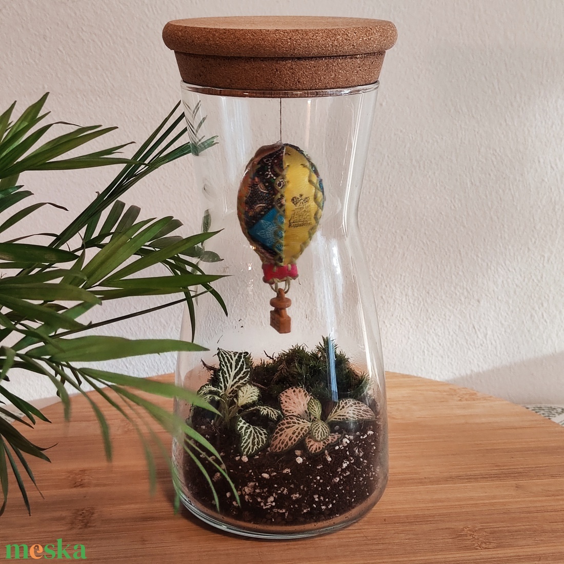Florárium hőlegballonnal - otthon & életmód - dekoráció - asztal és polc dekoráció - florárium, terrárium - Meska.hu