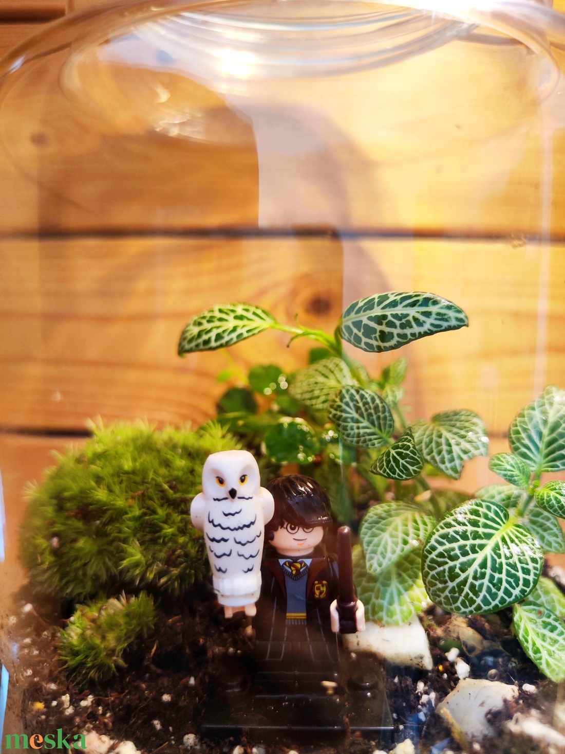 Florárium Harry Potter figurával - otthon & életmód - dekoráció - asztal és polc dekoráció - florárium, terrárium - Meska.hu