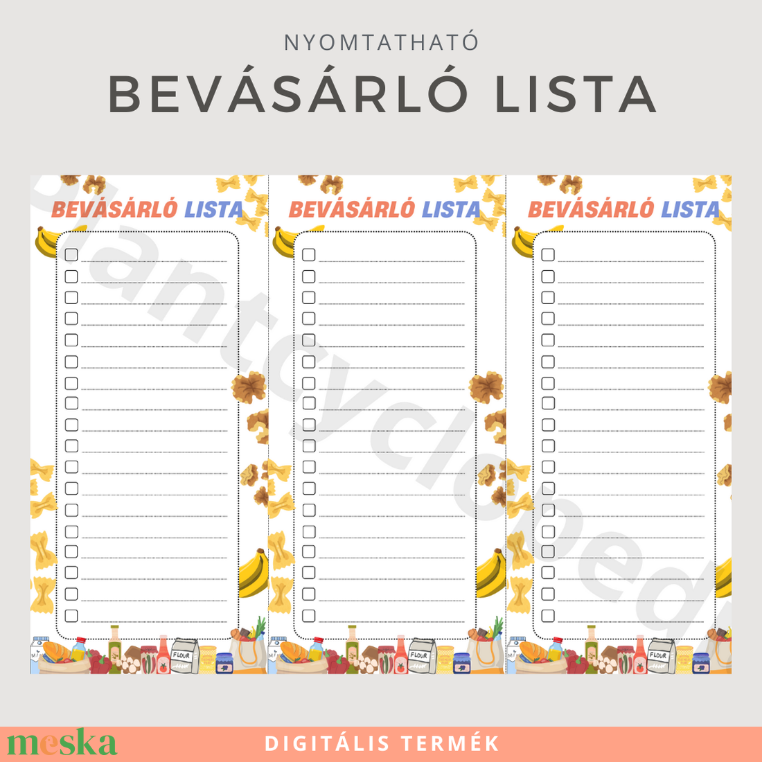 Nyomtatható Bevásárló Lista  Könnyítsd meg a vásárlást! - otthon & életmód - papír, írószer - naptár & tervező - Meska.hu
