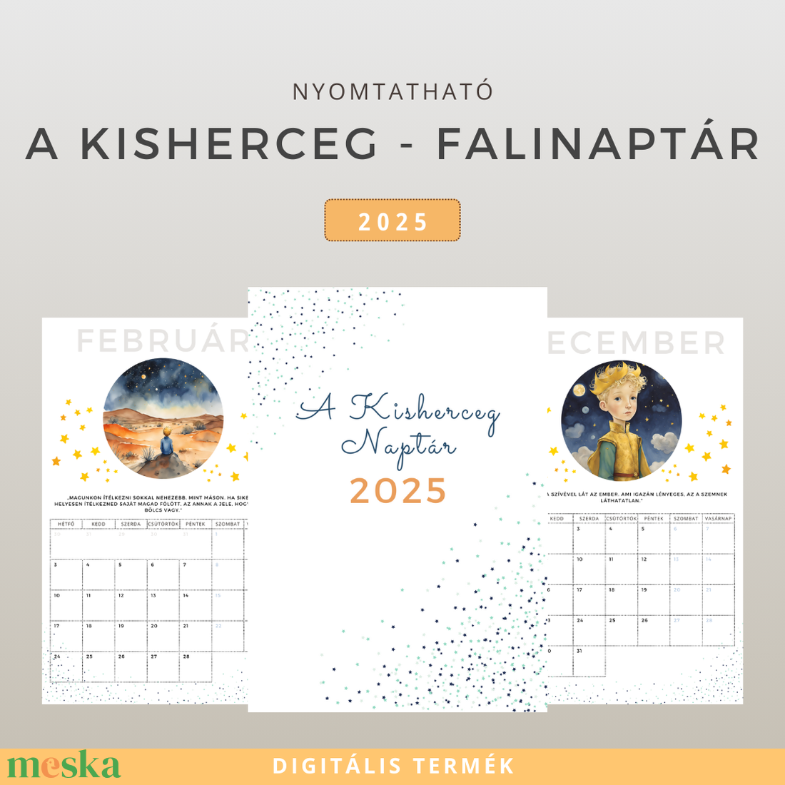 A Kisherceg 2025-ös Nyomtatható Falinaptár Inspiráló Idézetek és Varázslatos Illusztrációk - otthon & életmód - papír, írószer - naptár & tervező - Meska.hu A Kisherceg 2025-ös Nyomtatható Falinaptár Inspiráló Idézetek és Varázslatos Illusztrációk - otthon & életmód - papír, írószer - naptár & tervező - Meska.hu