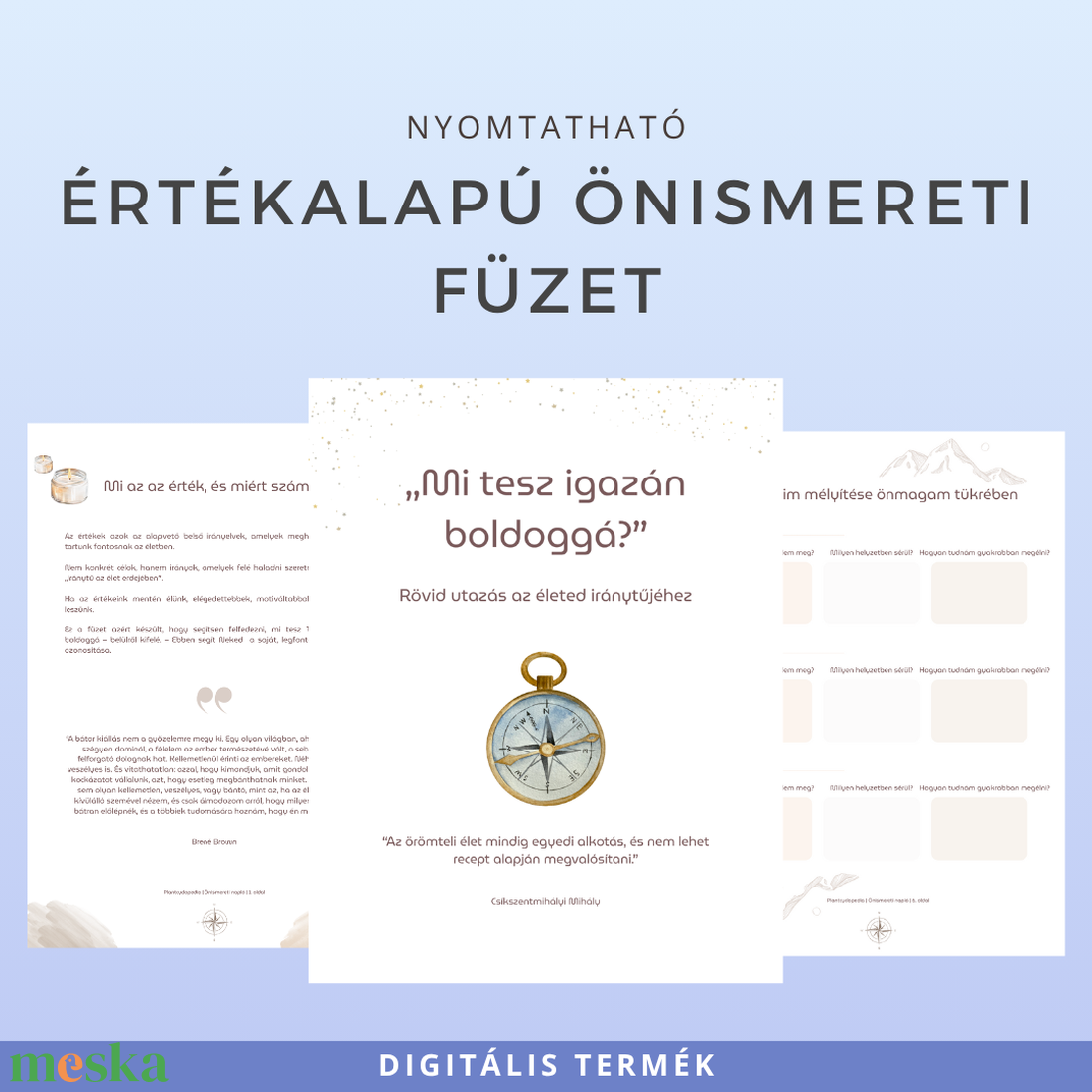 Mi tesz igazán boldoggá? Önismereti napló Értékalapú önfejlesztő füzet - otthon & életmód - papír, írószer - jegyzetfüzet & napló - Meska.hu Mi tesz igazán boldoggá? Önismereti napló Értékalapú önfejlesztő füzet - otthon & életmód - papír, írószer - jegyzetfüzet & napló - Meska.hu