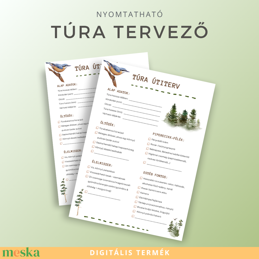 Nyomtatható Túra Útiterv és Csomaglista Túrázók Praktikus Tervezőlapja - otthon & életmód - papír, írószer - naptár & tervező - Meska.hu Nyomtatható Túra Útiterv és Csomaglista Túrázók Praktikus Tervezőlapja - otthon & életmód - papír, írószer - naptár & tervező - Meska.hu
