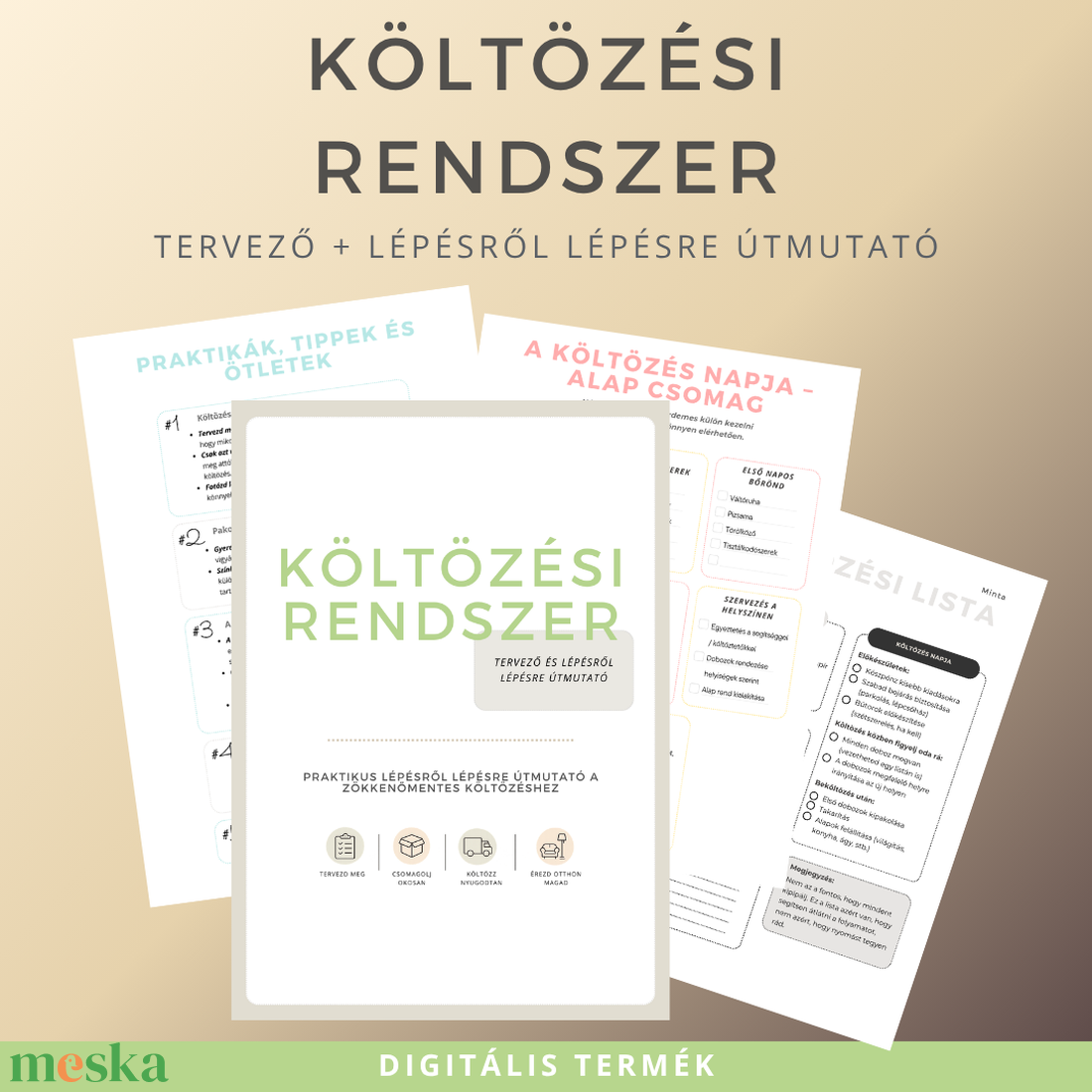 Költözési rendszer � tervező és lépésről lépésre útmutató - otthon & életmód - papír, írószer - naptár & tervező - Meska.hu