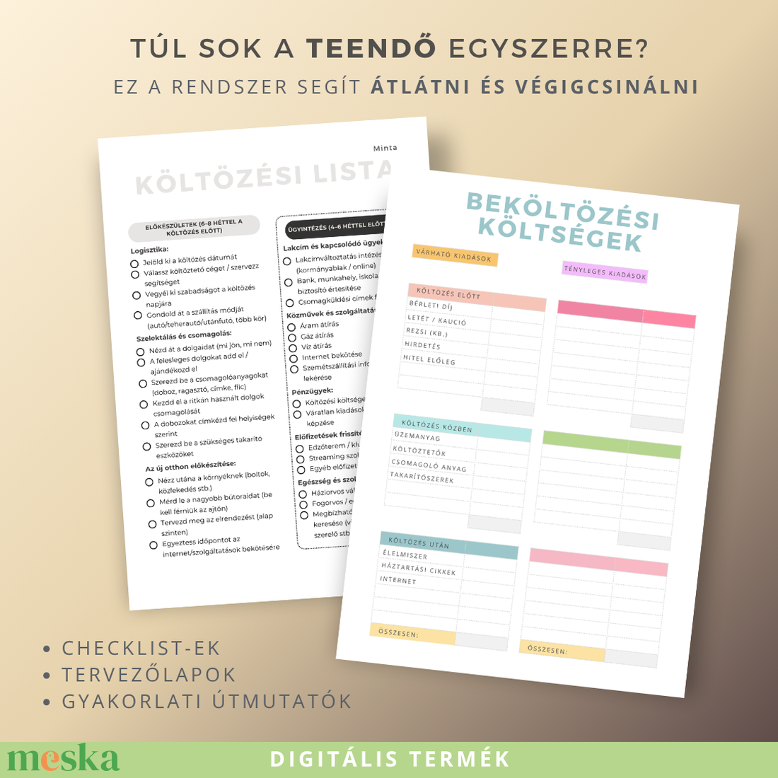 Költözési rendszer � tervező és lépésről lépésre útmutató - otthon & életmód - papír, írószer - naptár & tervező - Meska.hu