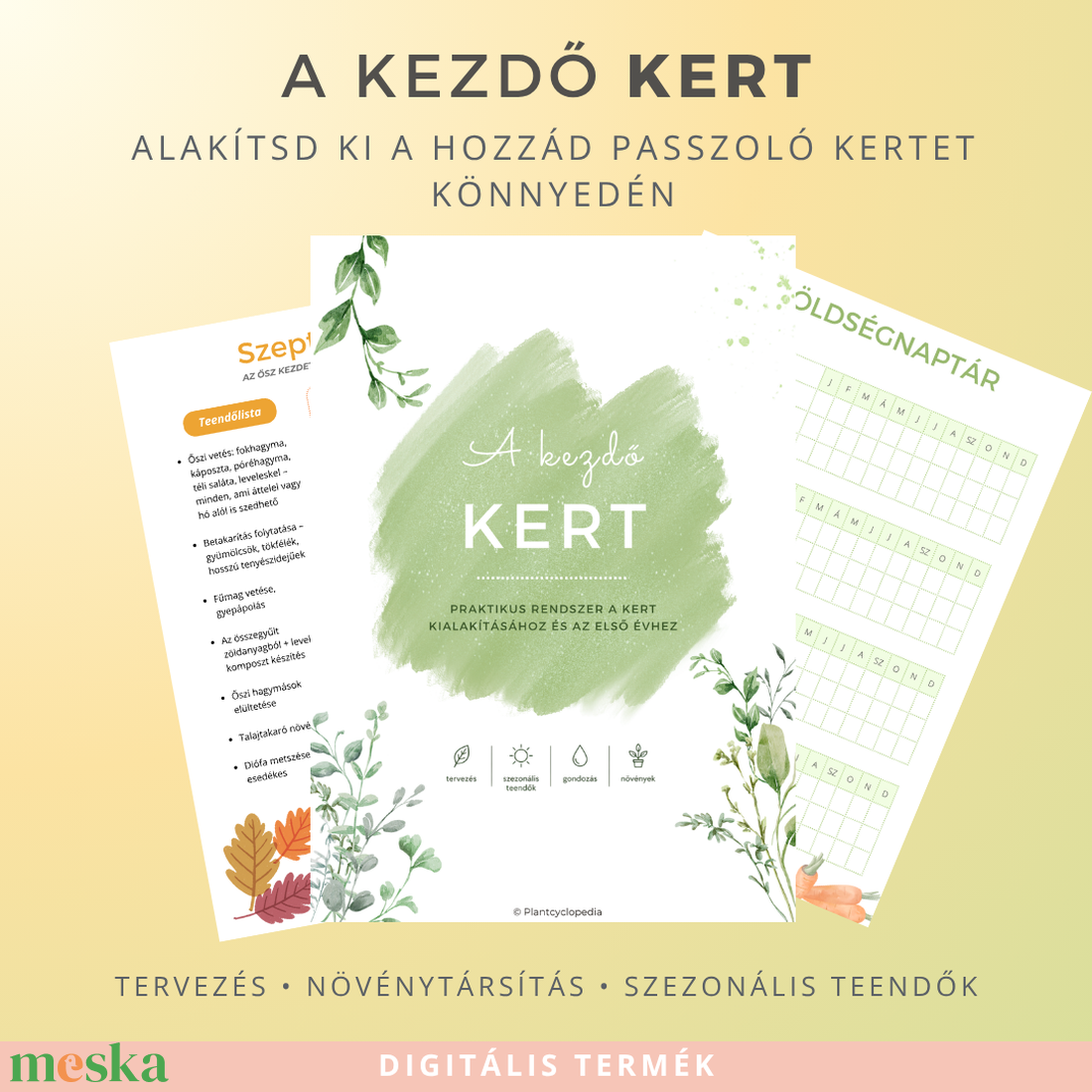 Kertésznapló � Tervezőcsomag kezdő kertészeknek - otthon & életmód - papír, írószer - naptár & tervező - Meska.hu