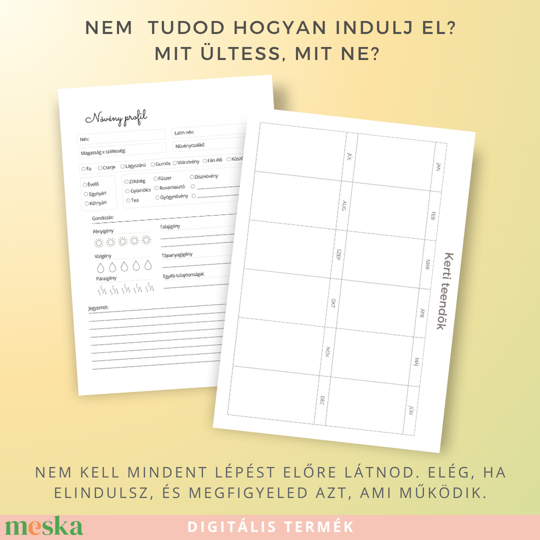 Kertésznapló � Tervezőcsomag kezdő kertészeknek - otthon & életmód - papír, írószer - naptár & tervező - Meska.hu