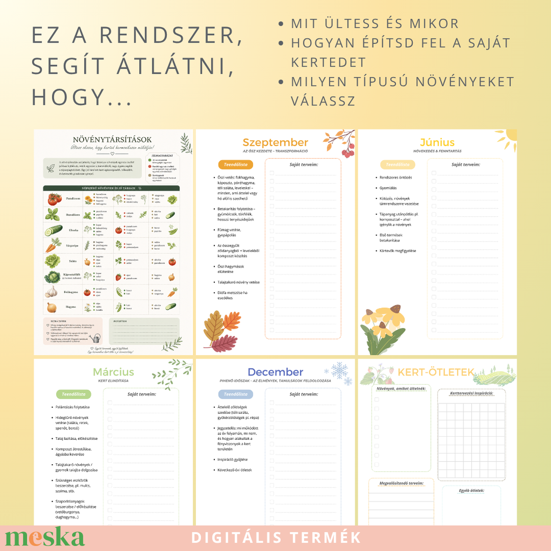 Kertésznapló � Tervezőcsomag kezdő kertészeknek - otthon & életmód - papír, írószer - naptár & tervező - Meska.hu