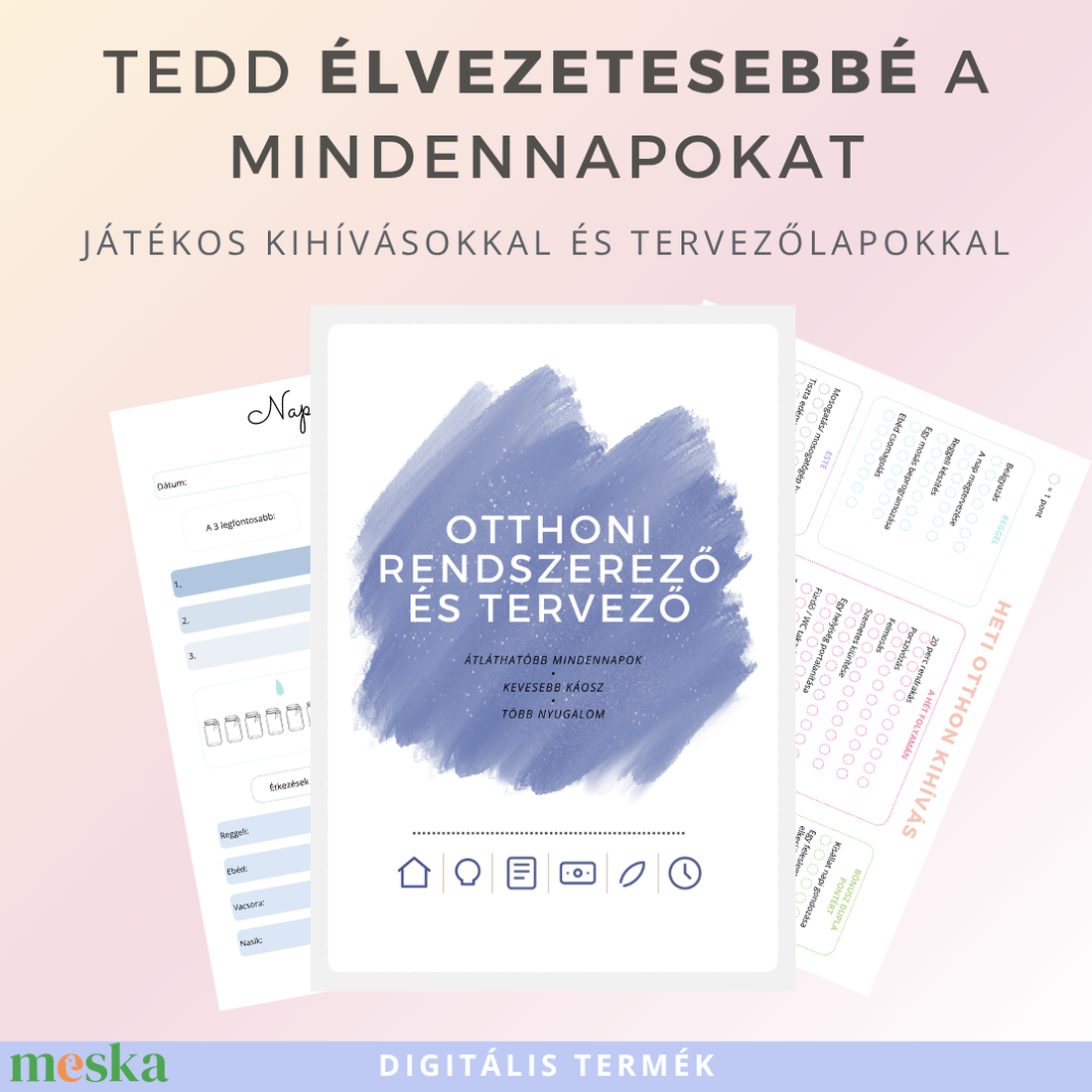 Otthon Rendszerező tervezőcsomag - otthon & életmód - papír, írószer - naptár & tervező - Meska.hu