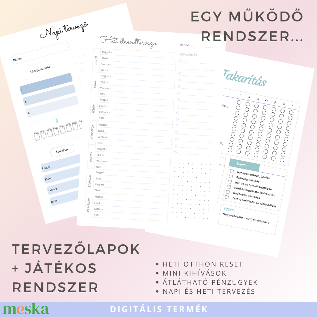 Otthon Rendszerező tervezőcsomag - otthon & életmód - papír, írószer - naptár & tervező - Meska.hu