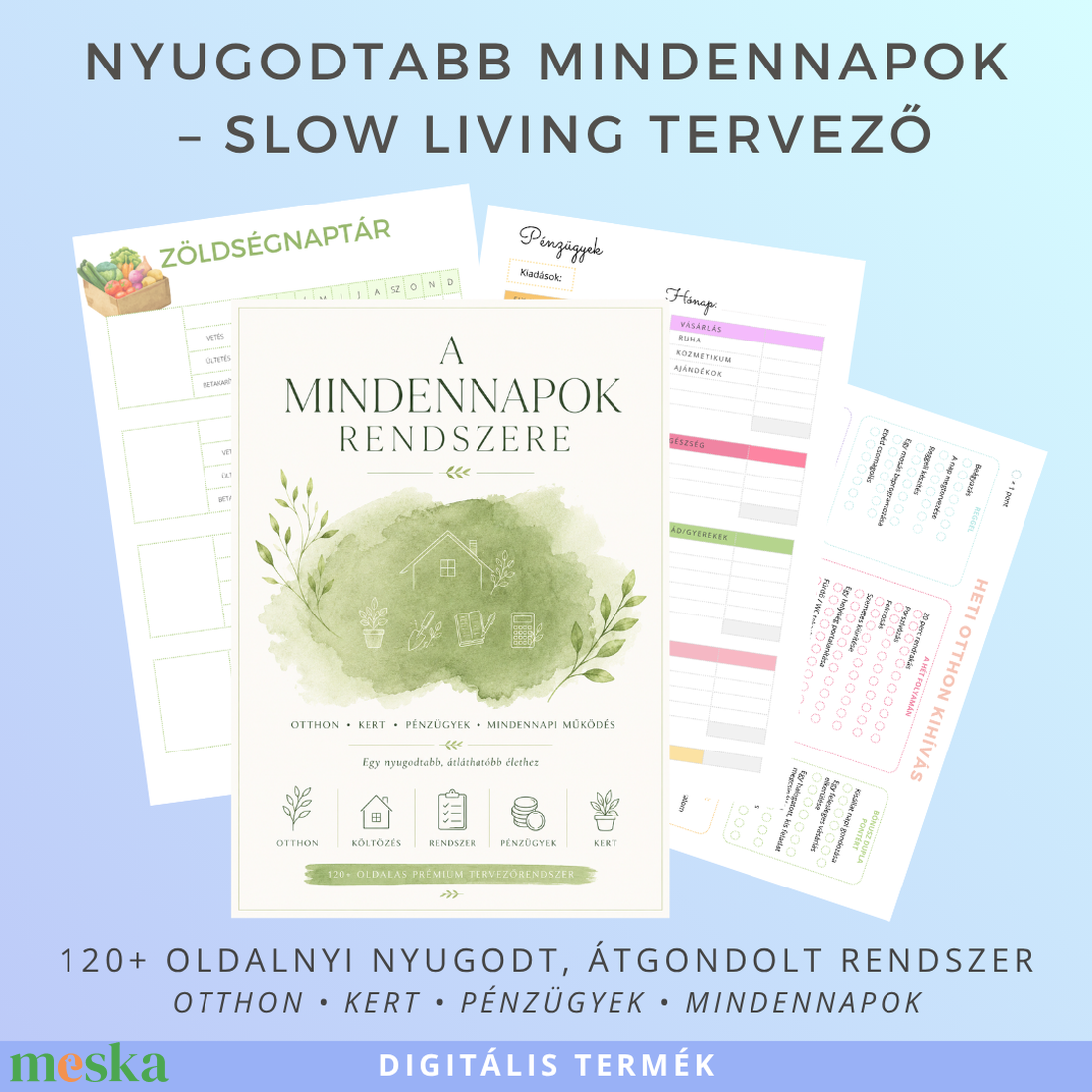 Slow Living tervezőcsomag - otthon & életmód - papír, írószer - naptár & tervező - Meska.hu