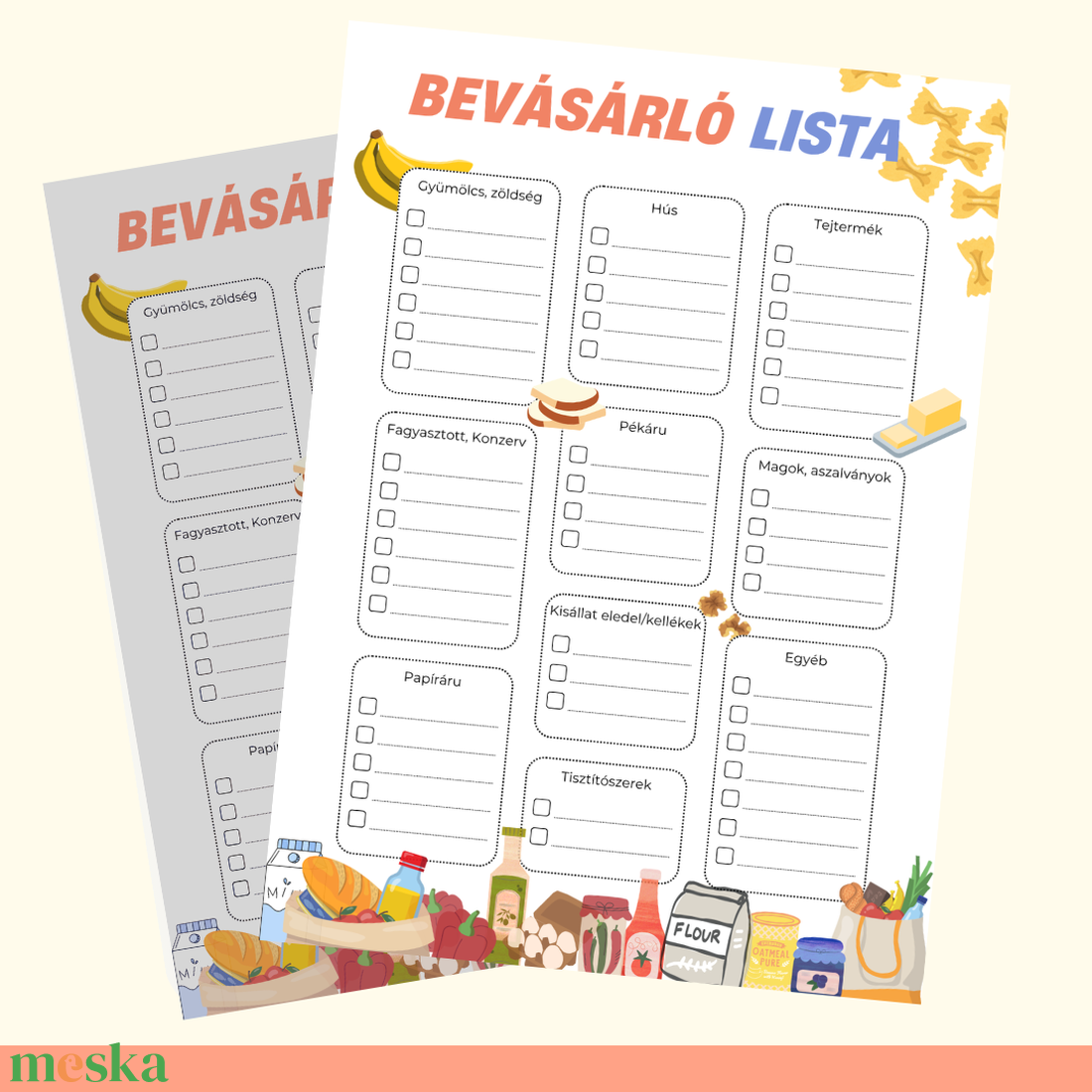 Nyomtatható Bevásárló Lista � Könnyítsd meg a vásárlást! - otthon & életmód - papír, írószer - naptár & tervező - Meska.hu