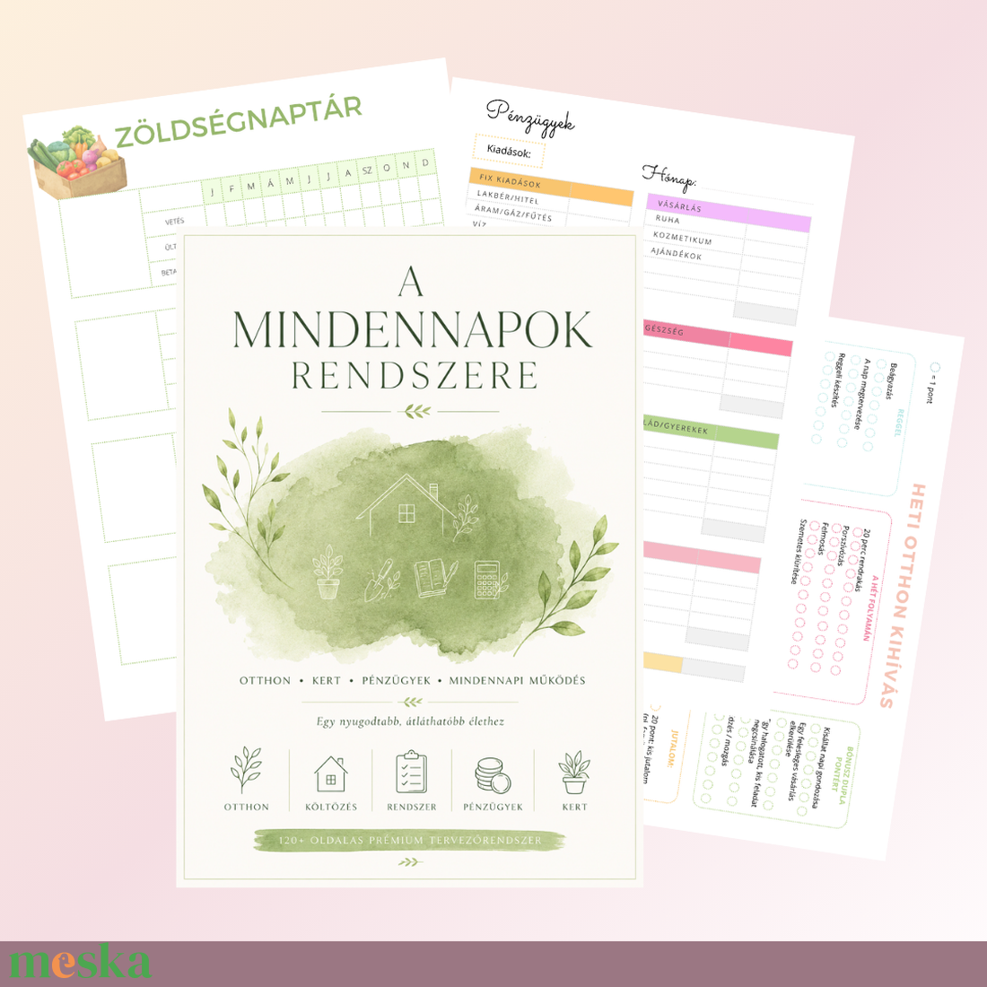 Slow Living tervezőcsomag - otthon & életmód - papír, írószer - naptár & tervező - Meska.hu