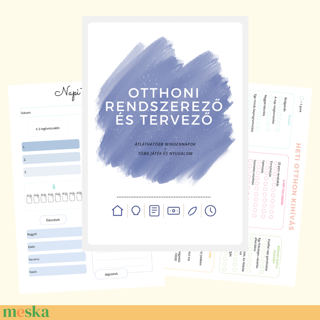 Otthon Rendszerező tervezőcsomag - otthon & életmód - papír, írószer - naptár & tervező - Meska.hu