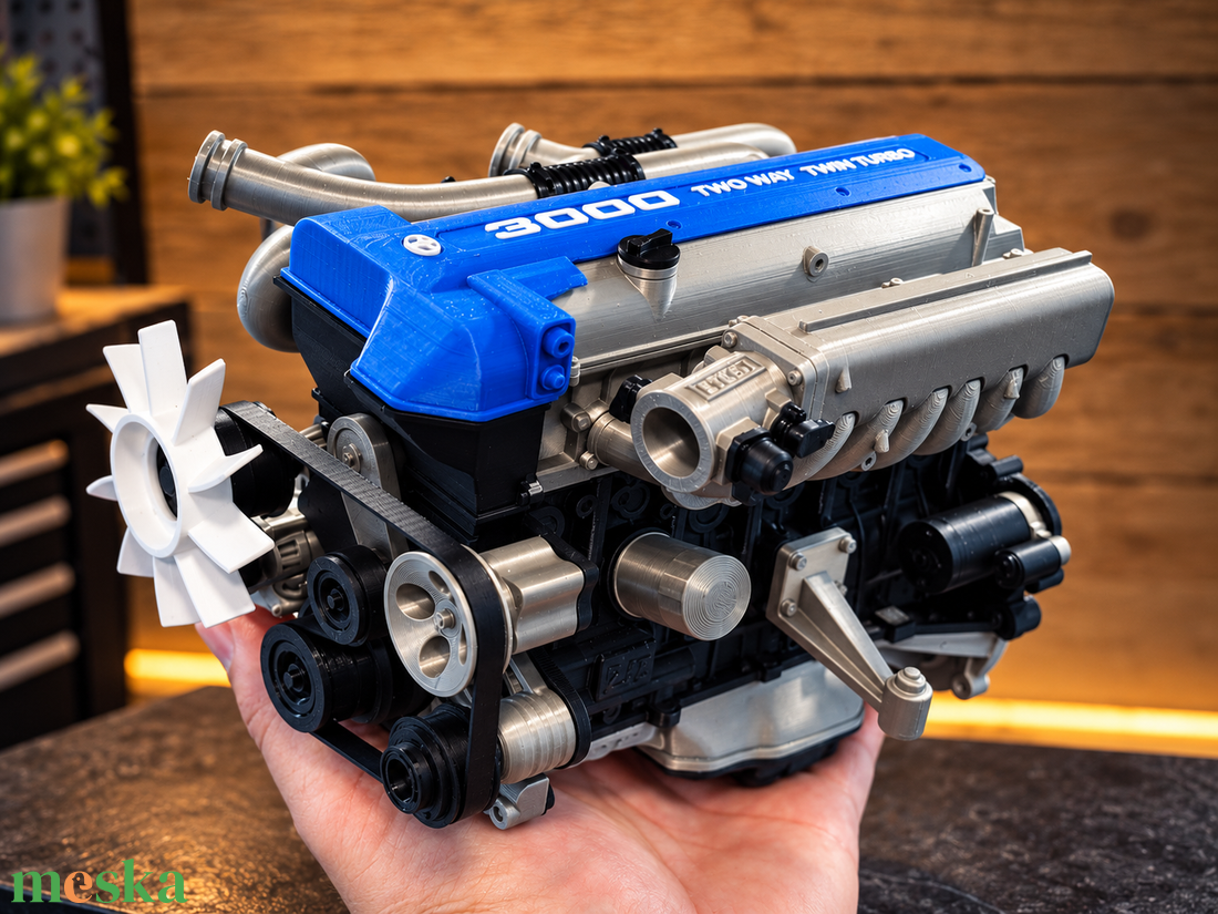 3D Nyomtatott Toyota Motor Makett - művészet - makett, modell - Meska.hu