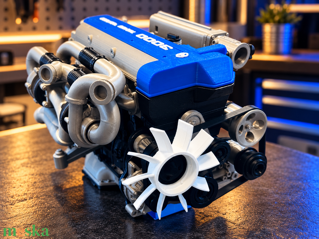 3D Nyomtatott Toyota Motor Makett - művészet - makett, modell - Meska.hu