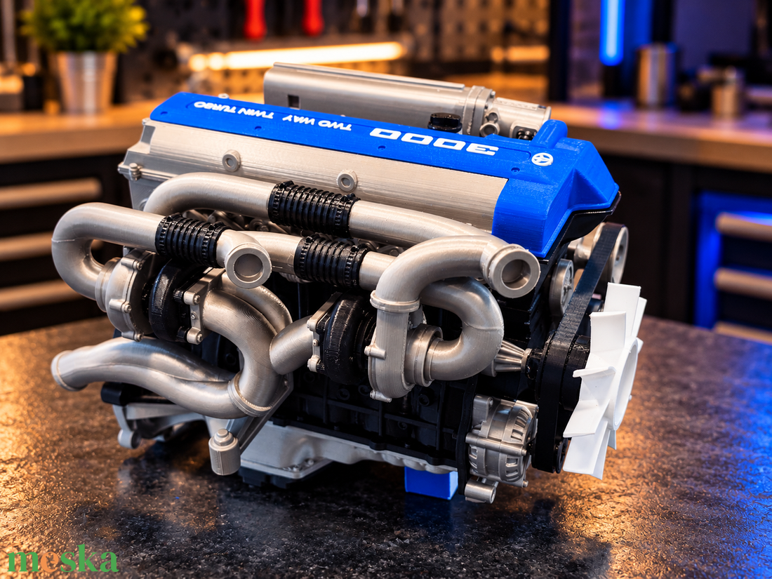 3D Nyomtatott Toyota Motor Makett - művészet - makett, modell - Meska.hu