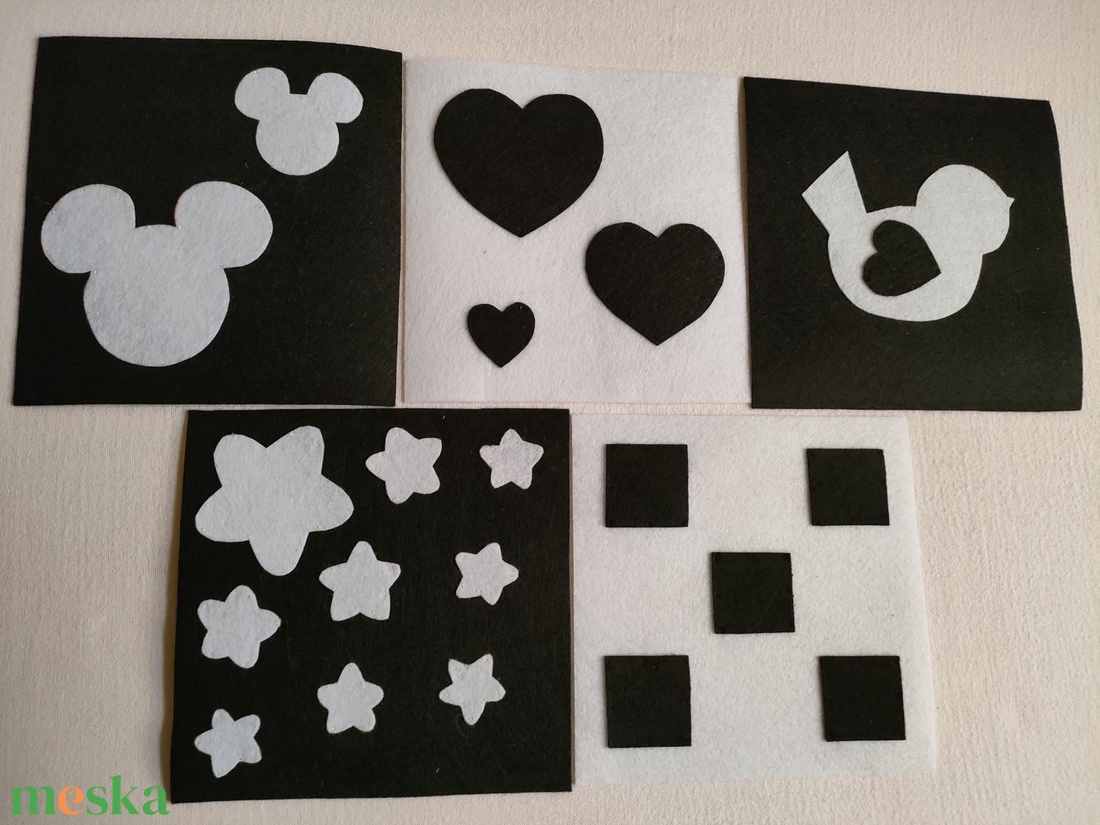 Filc babageometria kártya - játék & sport - textilkönyv & babakönyv - Meska.hu