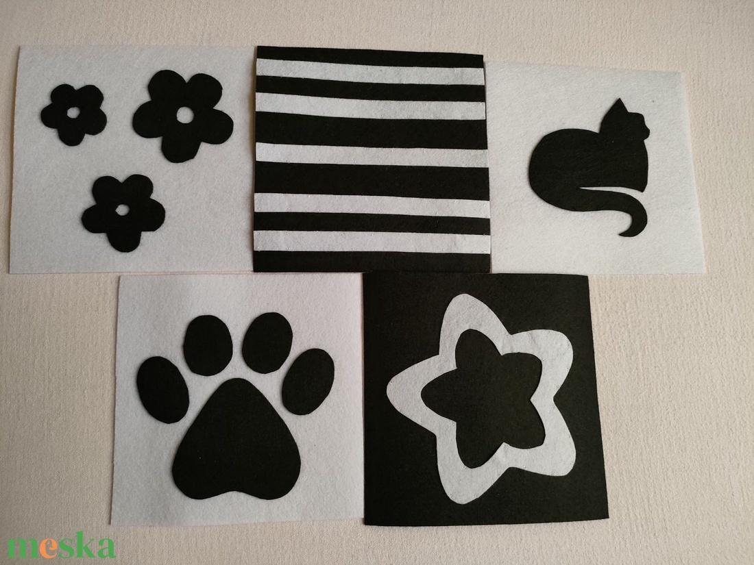 Filc babageometria kártya - játék & sport - textilkönyv & babakönyv - Meska.hu