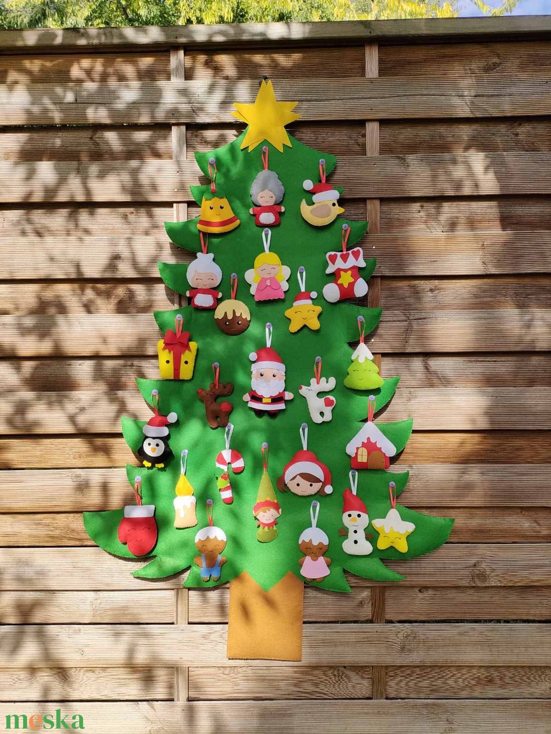 Filc díszíthető fenyő - karácsony - adventi díszek - adventi naptár - Meska.hu