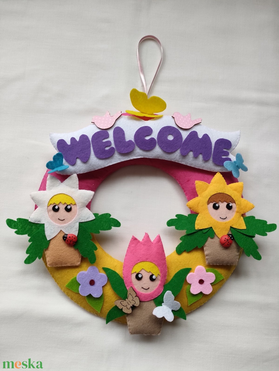 Tavasz kopogtató - otthon & életmód - dekoráció - ajtó- és ablak dekoráció - ajtódísz & kopogtató - Meska.hu