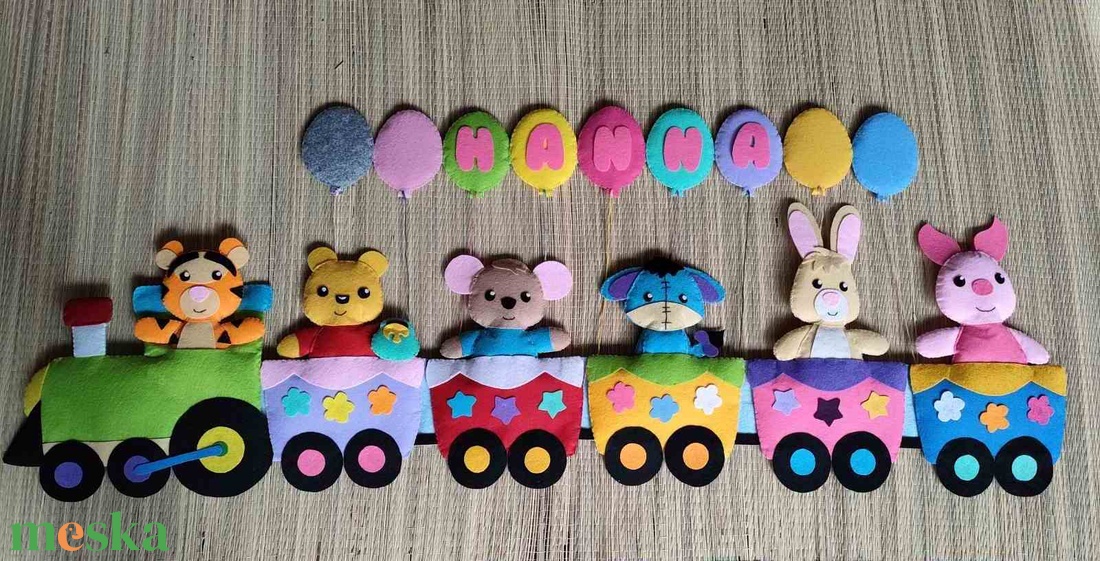 Babaszoba Micimackós fali dekor választható névvel! - otthon & életmód - babaszoba, gyerekszoba - babaszoba dekoráció - Meska.hu