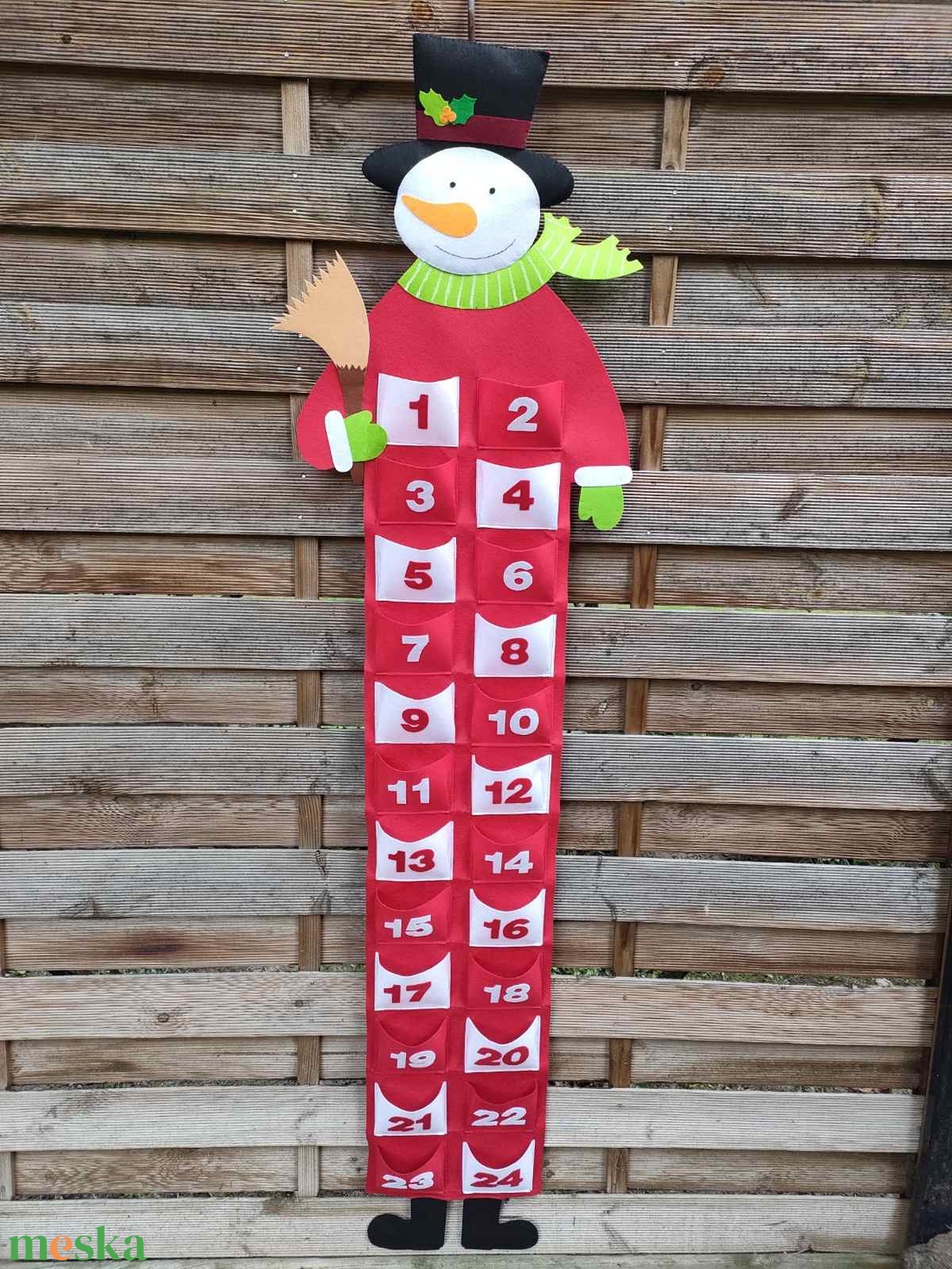 Hóemberes adventi naptár - karácsony - adventi díszek - adventi naptár - Meska.hu Hóemberes adventi naptár - karácsony - adventi díszek - adventi naptár - Meska.hu